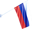 Настенный металлический кронштейн для флагов одинарный заказать в Москве типография Атмосфера