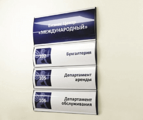 Модульные таблички заказать в Москве типография Атмосфера