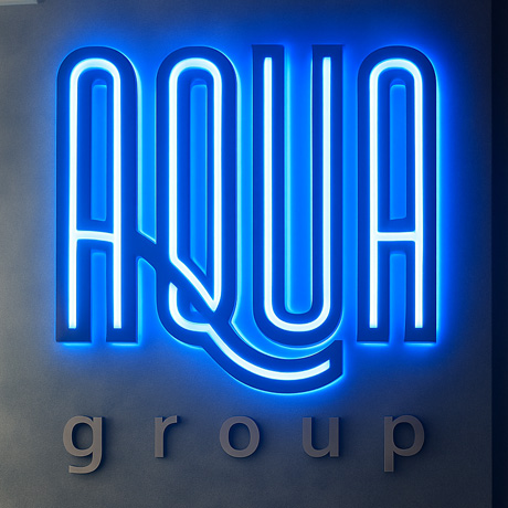 Изготовление контражурных букв для «Aqua group»