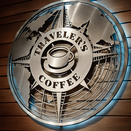 Изготовление объемного логотипа для «Travaler’s coffee»