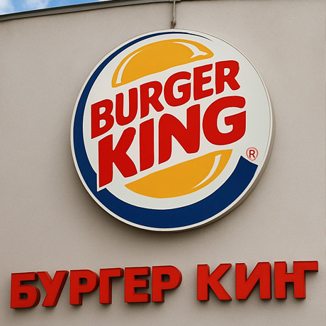 Изготовление объемных букв и других рекламных конструкций для «Бургер кинг»